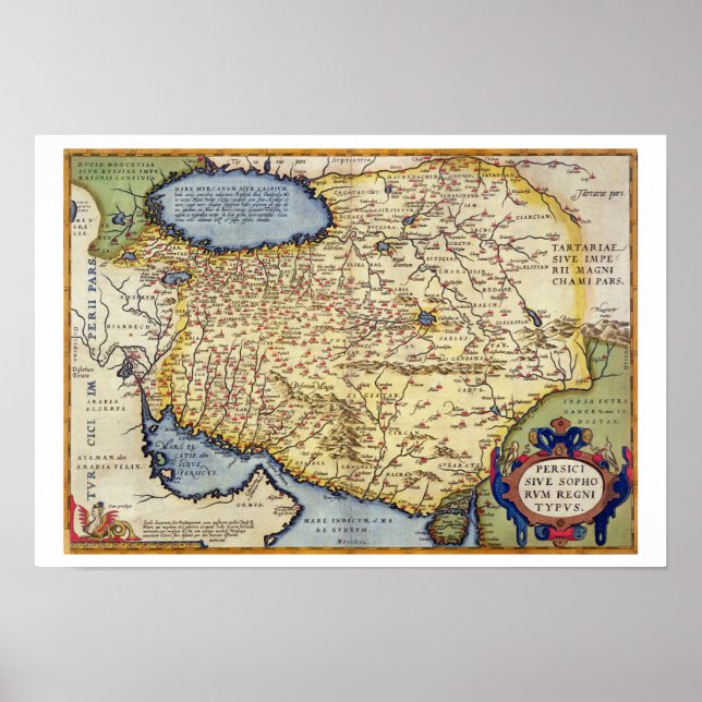 Map of Persia, from the 'Theatrum Orbis Terrarum', Poster (Front)