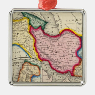 Map of Persia, Turkey In Asia Afghanistan Metal Ornament