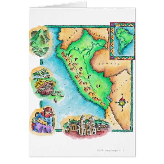 Map of Peru Cards (Front)