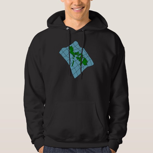 Map Of Philippines Mens Hoodie (Front)