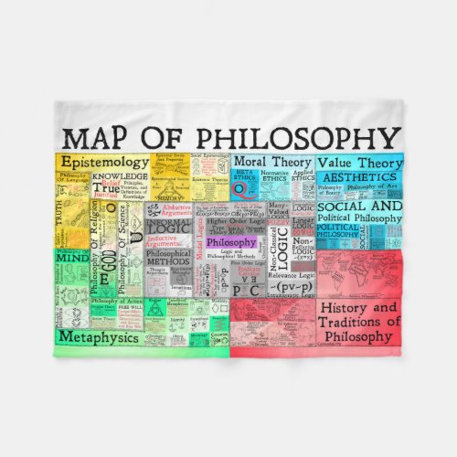 Map of Philosophy Small Fleece Blanket
