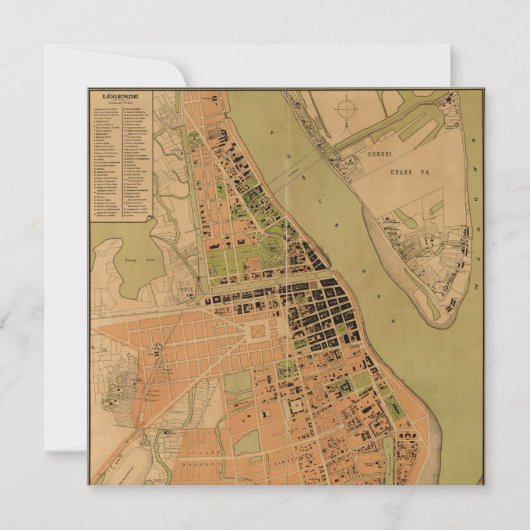 Map of Phnom Penh, Cambodia (circa 1920) (Front)