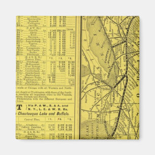 Map of Pittsburgh and Western Railway Magnet
