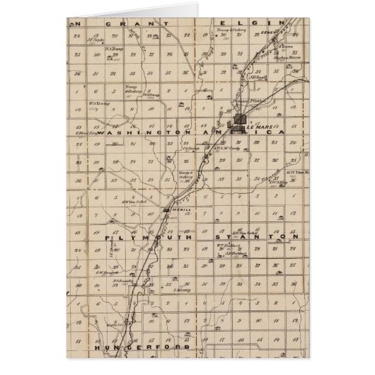 Map of Plymouth County Cards (Front)