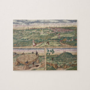 Map of Poitiers, from 'Civitates Orbis Terrarum' b Jigsaw Puzzle