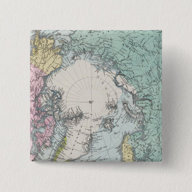 Map of Polar Seas Button (Front)