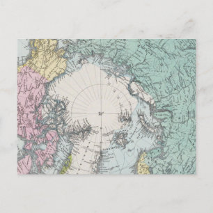 Map of Polar Seas Postcard