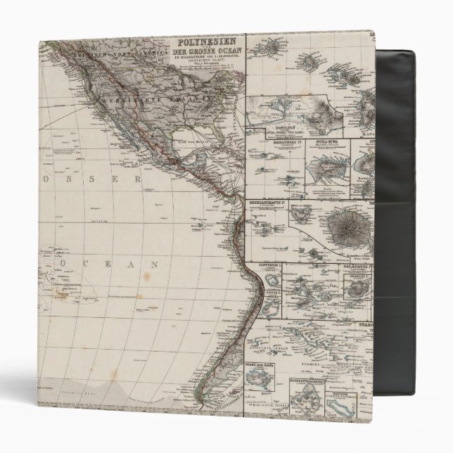 Map of Polynesia 3 Ring Binder (Front/Inside)