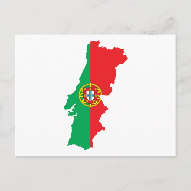 Map Of Portugal Postcard (Front)