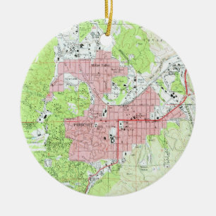 Map of Prescott Arizona (1973) Ceramic Ornament