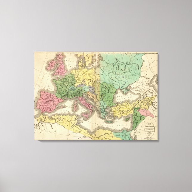 Map of Provinces in Roman Empire Canvas Print (Front)