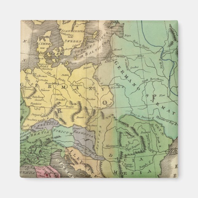 Map of Provinces in Roman Empire Magnet (Front)