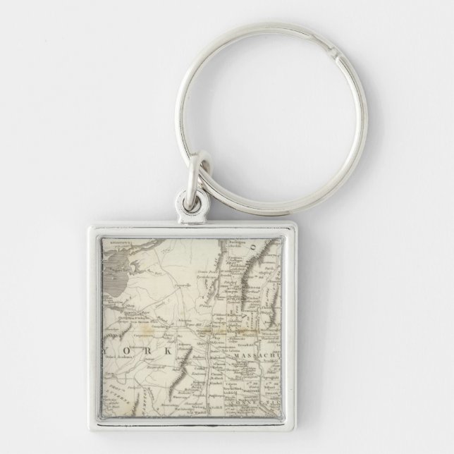 Map of Provinces of the United States Keychain (Front)