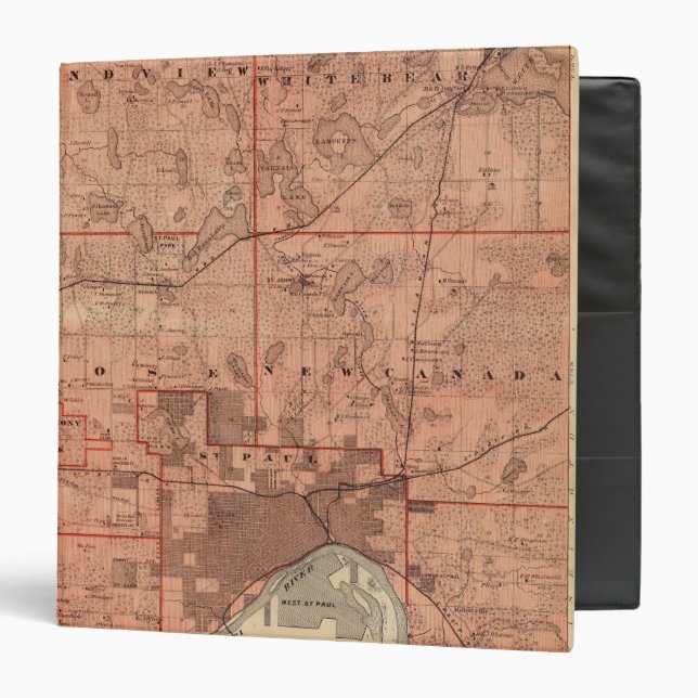 Map of Ramsey County, Minnesota Binder (Front/Inside)