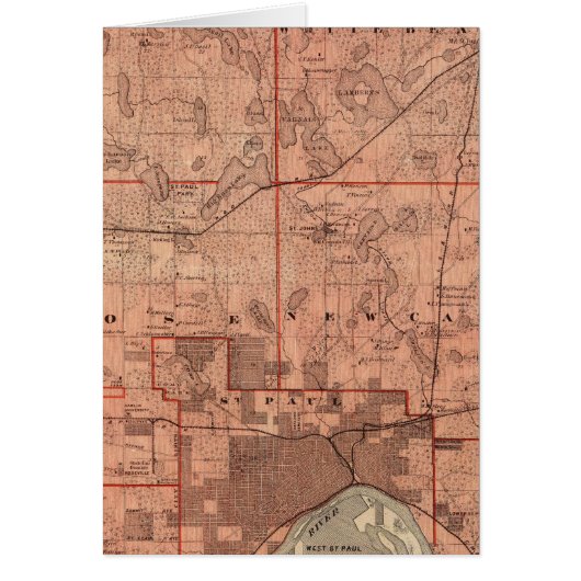 Map of Ramsey County, Minnesota Cards (Front)