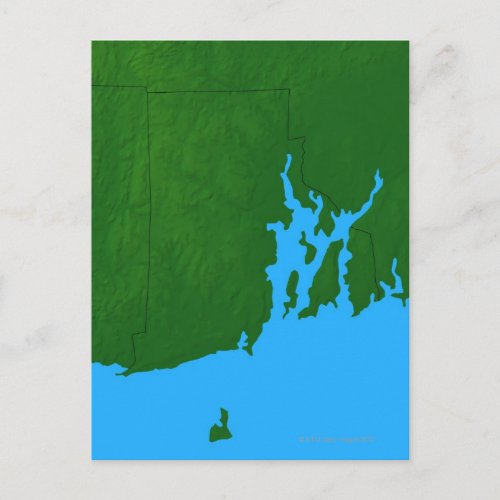 Map of Rhode Island Postcard