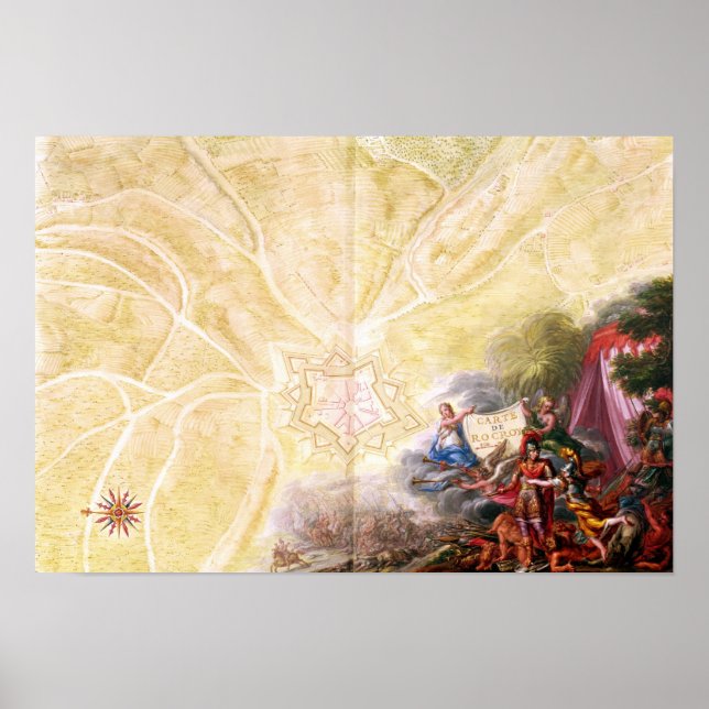 Map of Rocroi, from 'Atlas de Louis XIV' Poster (Front)