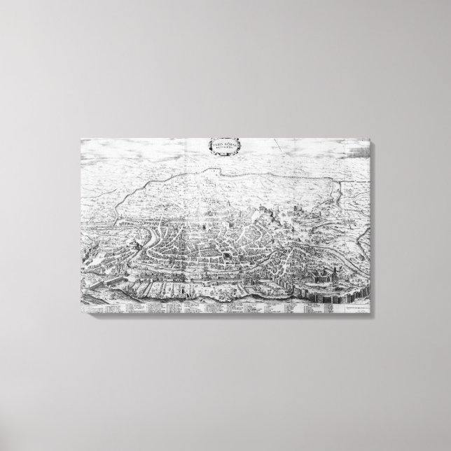 Map of Rome Canvas Print (Front)
