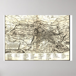 Map of Rome during the Renaissance Poster