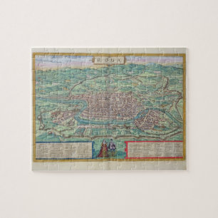 Map of Rome, from 'Civitates Orbis Terrarum' by Ge Jigsaw Puzzle