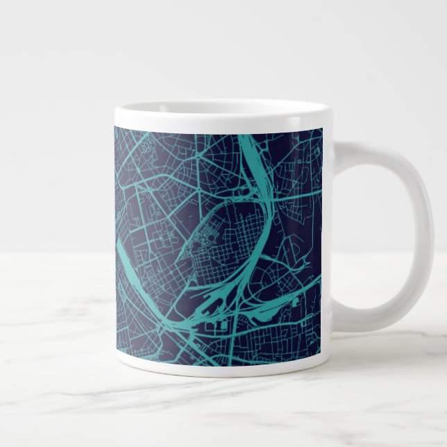 Map of Rome Giant Coffee Mug (Right)