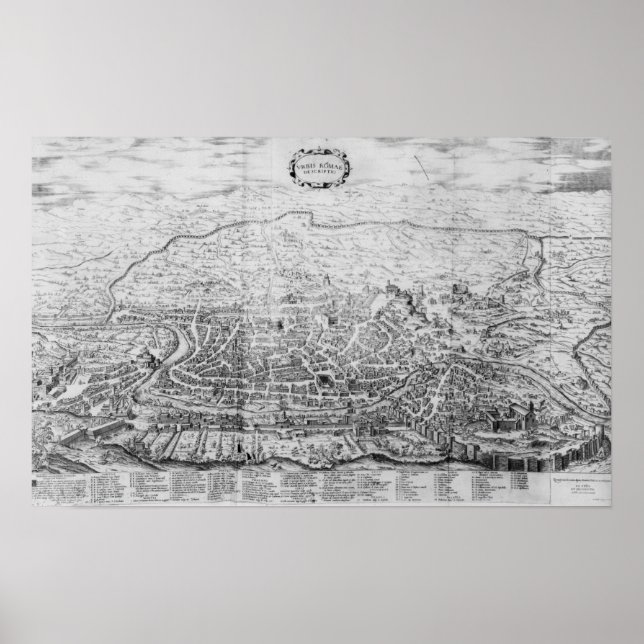 Map of Rome Poster (Front)