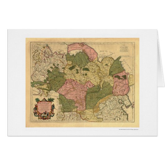 Map of Russia and Siberia 1706 Cards (Front Horizontal)