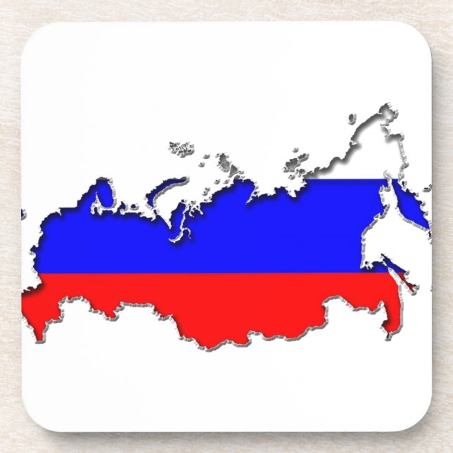 Map of Russia Beverage Coaster (Front)