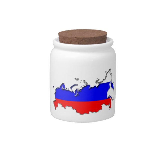 Map of Russia Candy Jar (Front)