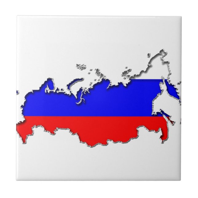 Map of Russia Ceramic Tile (Front)