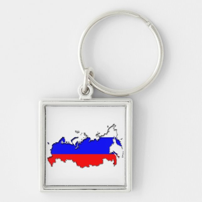 Map of Russia Keychain (Front)
