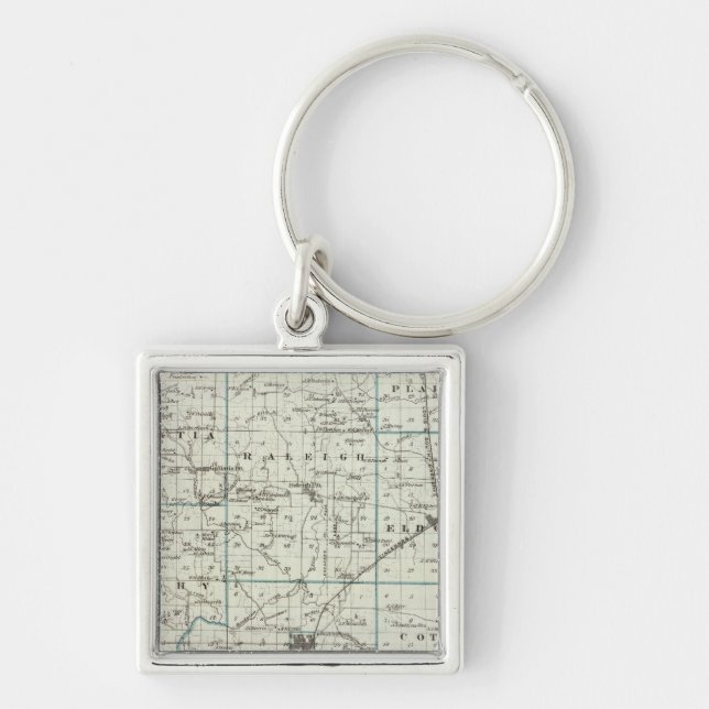 Map of Saline County Keychain (Front)