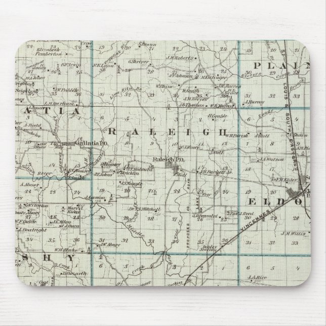 Map of Saline County Mouse Pad (Front)