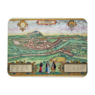 Map of Salzburg, from 'Civitates Orbis Terrarum' b Magnet