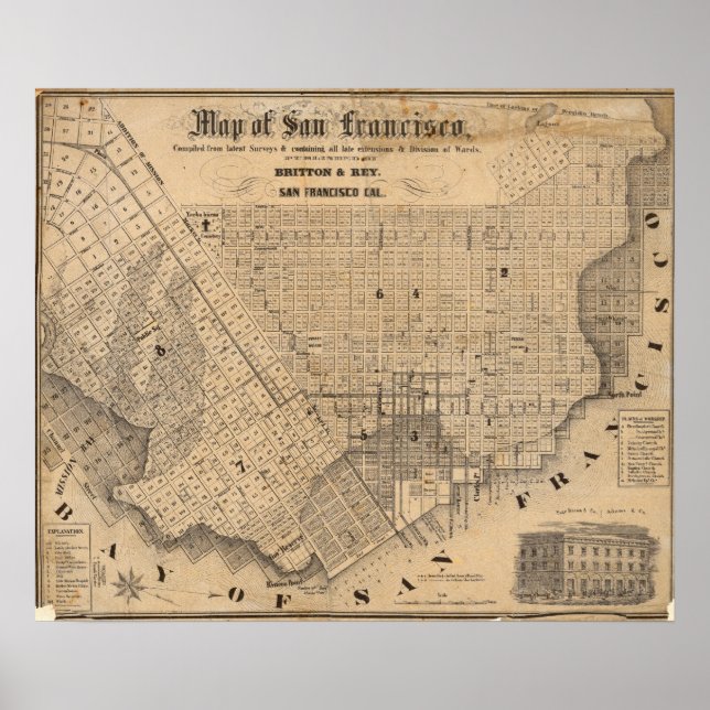 Map of San Francisco Poster (Front)