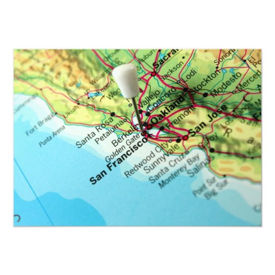 Map of San Francisco, USA Card