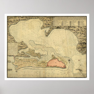 Map of San Juan, Puerto Rico 1785 Poster