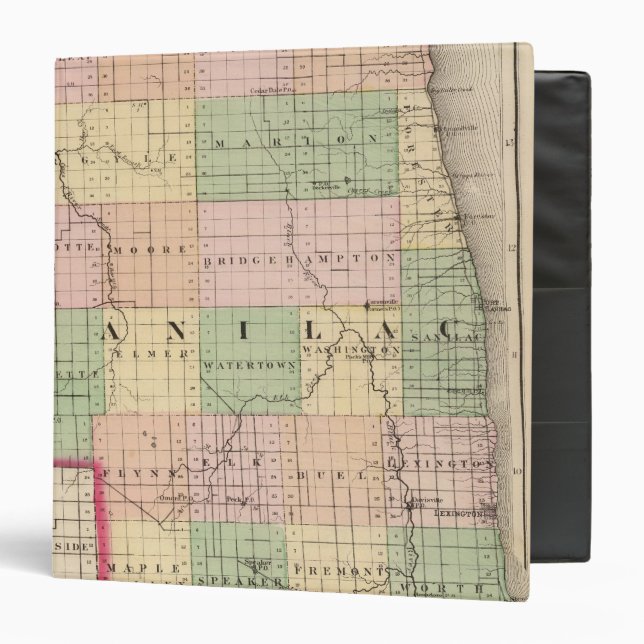 Map of Sanilac County, Michigan 3 Ring Binder (Front/Inside)