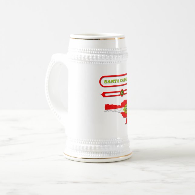 MAP OF SANTA CATARINA. SAMER BRASIL BEER STEIN (Front Left)