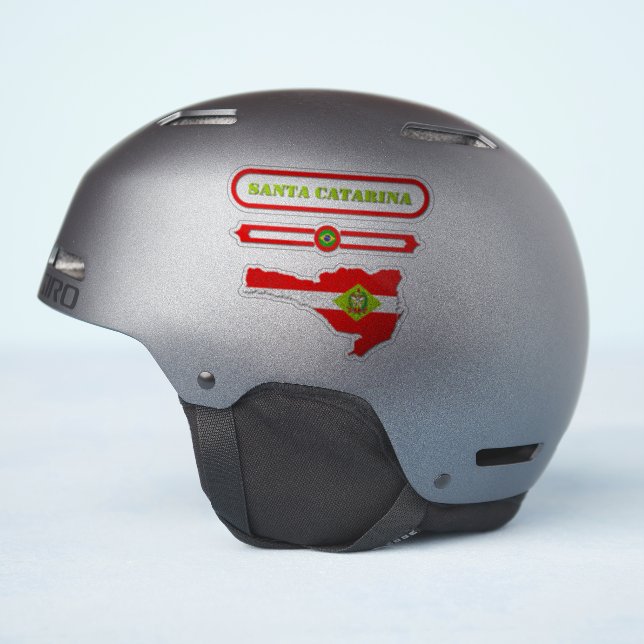 MAP OF SANTA CATARINA. SAMER BRASIL STICKER (Helmet Side)