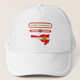 MAP OF SANTA CATARINA. SAMER BRASIL TRUCKER HAT