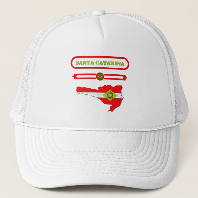 MAP OF SANTA CATARINA. SAMER BRASIL TRUCKER HAT (Front)