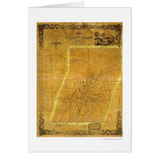 Map of Saratoga Springs, New York by Bevan 1854 (Front)