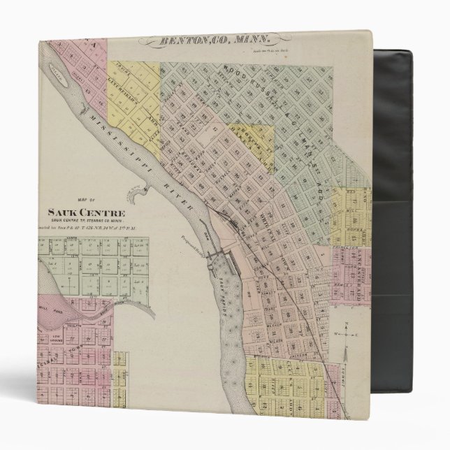 Map of Sauk Rapids, Map of Sauk Centre, Minnesota Binder (Front/Inside)