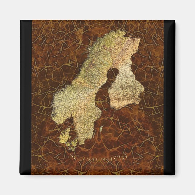 Map of Scandinavia Cartography Magnet (Front)