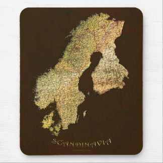 Map of Scandinavia Cartography Mouse Pad