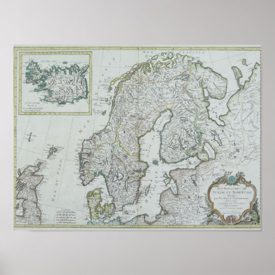 Map of Scandinavia Poster | Zazzle.com