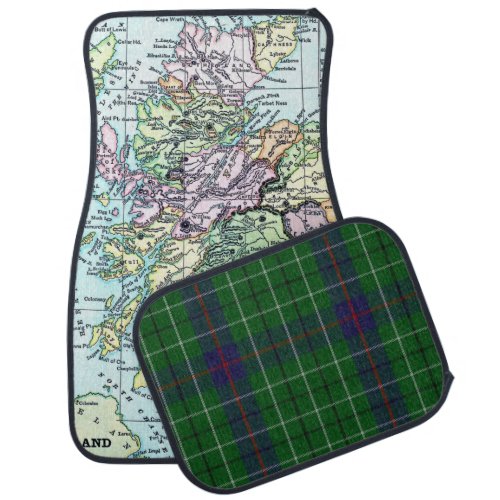 Map of Scotland Car Mat Set