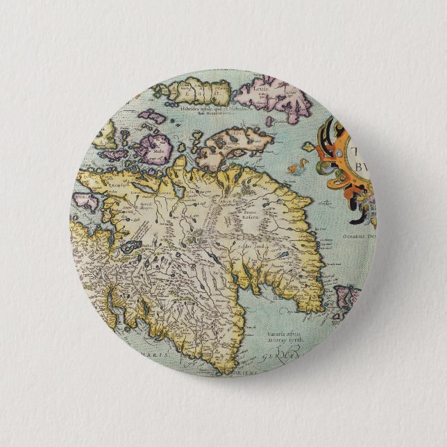 Map of Scotland | Miliaria Scotia Button (Front)
