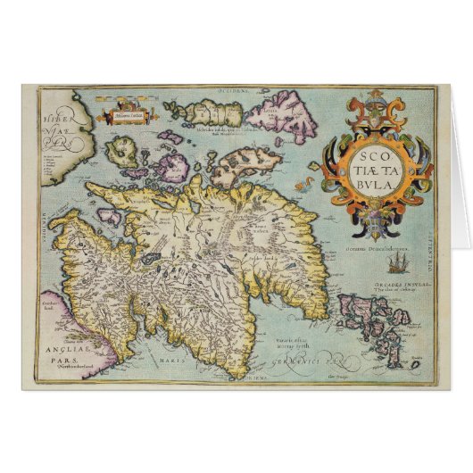 Map of Scotland | Miliaria Scotia Cards (Front Horizontal)